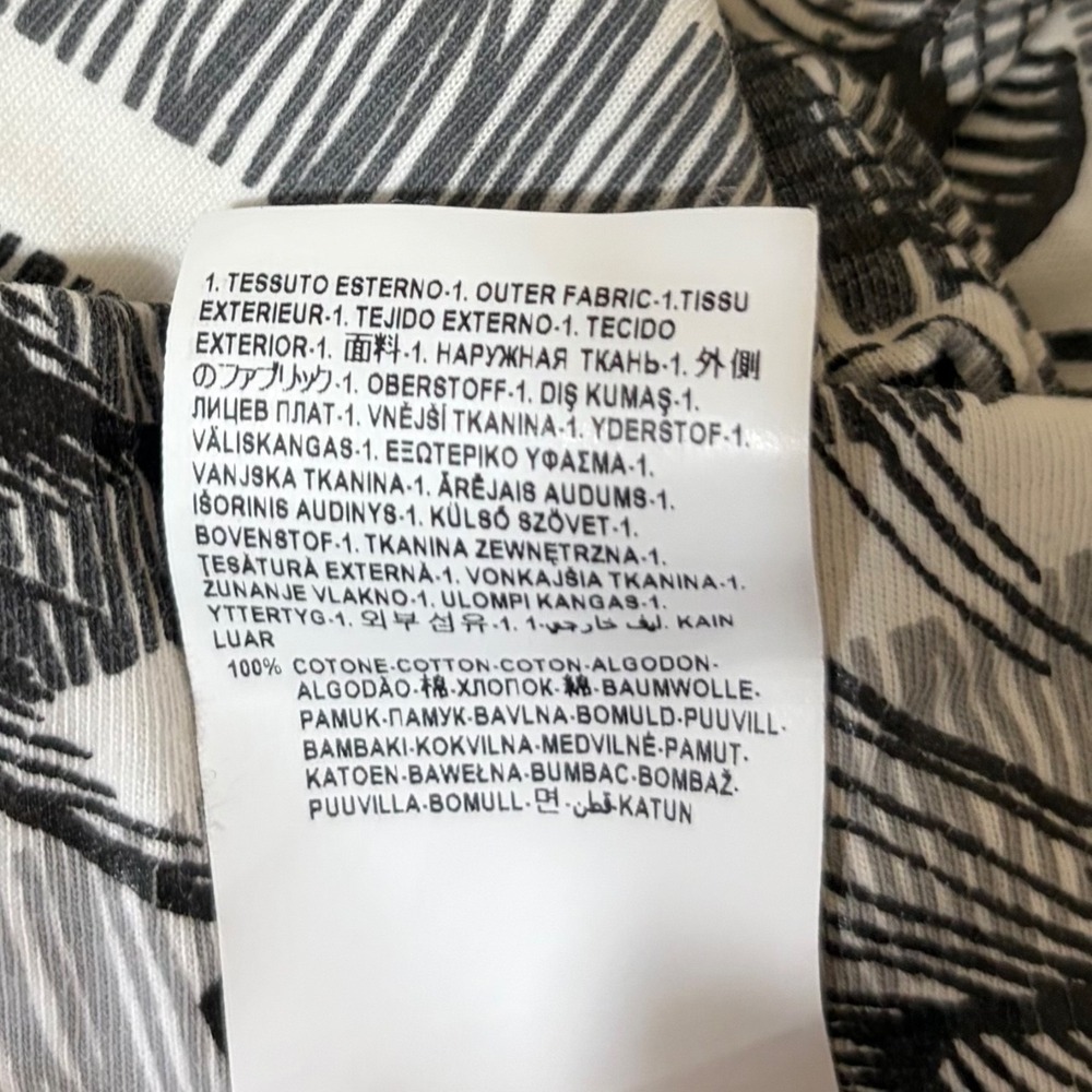 Versace Collection T Shirt Mens XXL Black White Fleur De Lis Cotton Tee - Picture 8 of 9